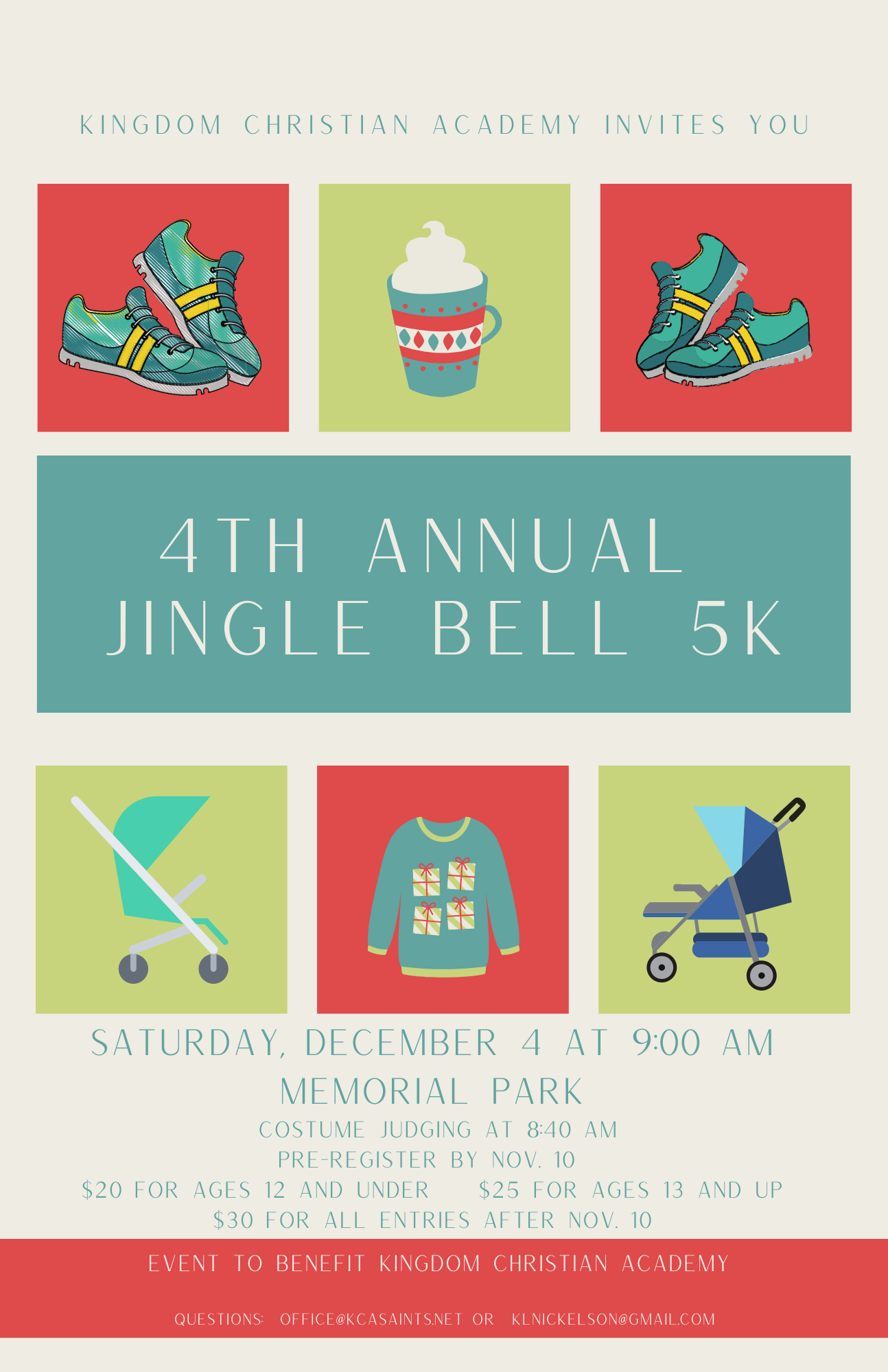 4th Annual Jingle Bell 5K Kingdom Christian Academy