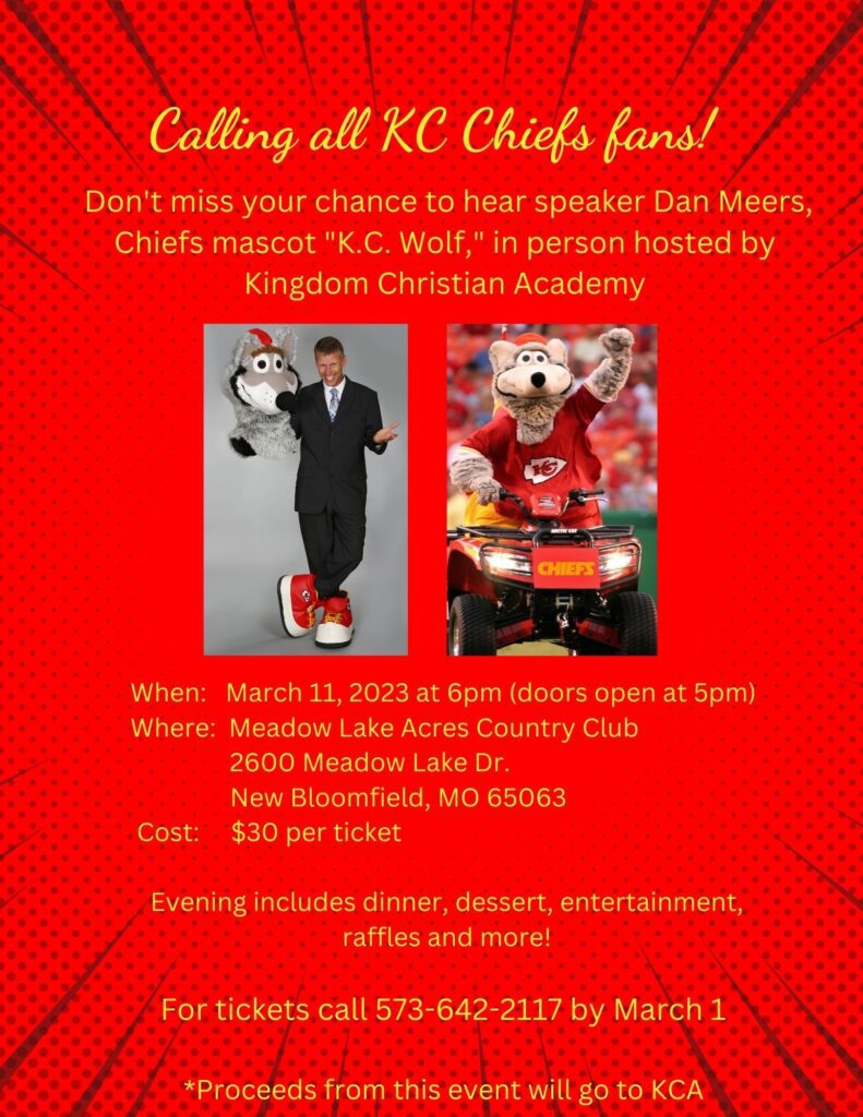 Spring Banquet Speaker Dan Meers, Chiefs mascot "K.C. Wolf"