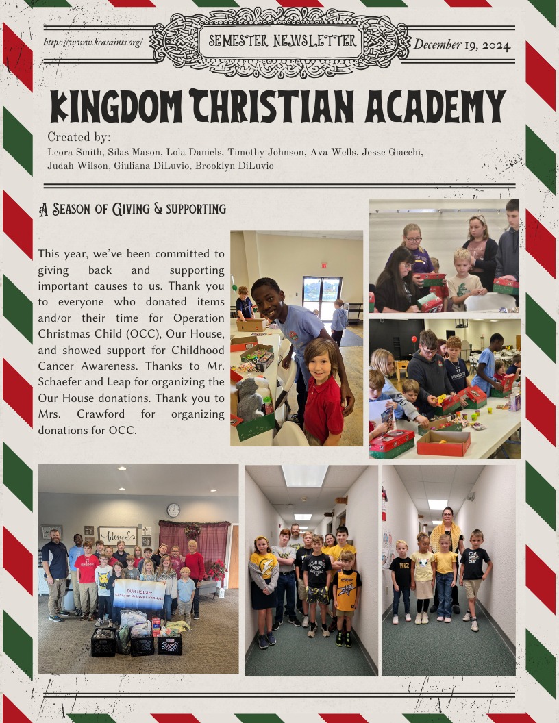 2024 Fall Semester Newsletter (pg 2)